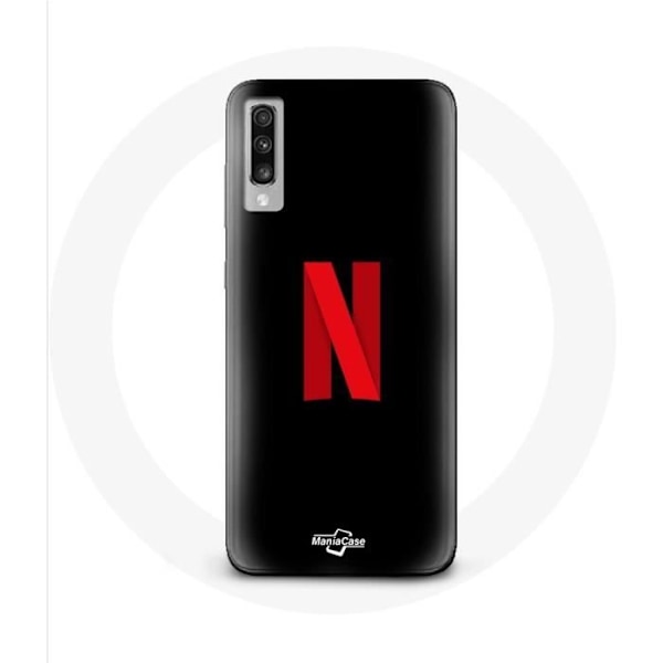 Coque för Samsung Galaxy A50 Netflix-logotyp röd svart bakgrund