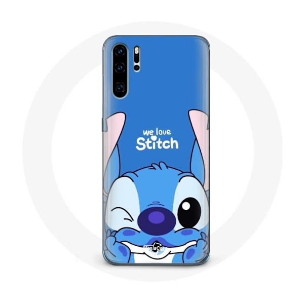 Skydd för Huawei P30 Pro Söt Stitch blå bakgrund