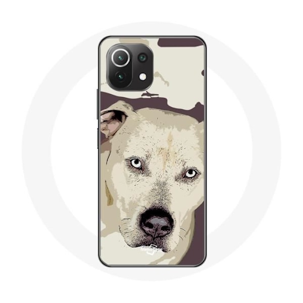 Skyddsfodral för Xiaomi Mi 11 Lite Vit Pitbull Hund