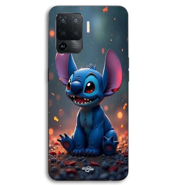 Coque til Oppo A94 Mignon Stitch 3D kunst Maniacase Svart