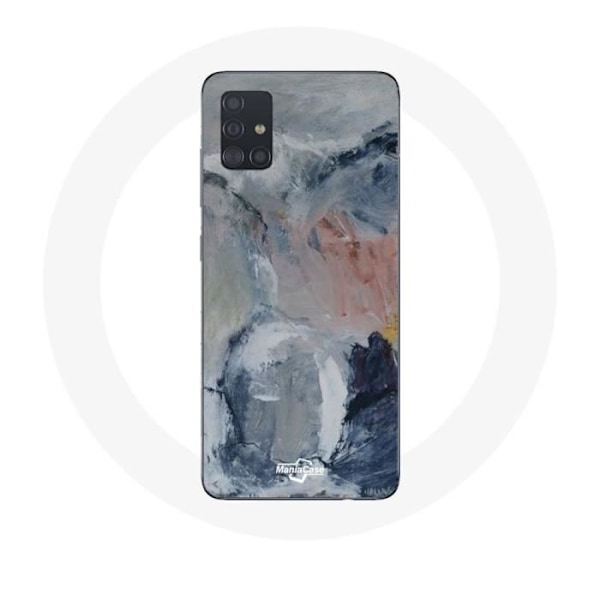 Samsung Galaxy A51 Fodral med grå abstrakt textur