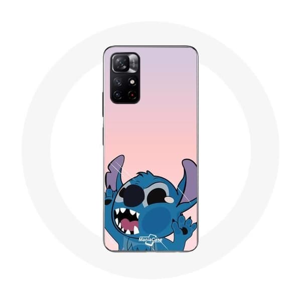 Coque - Xiaomi - Redmi Note 11s 5G - Pehmeä - Stitch nenä pystyyn - Vaaleanpunainen Rosa
