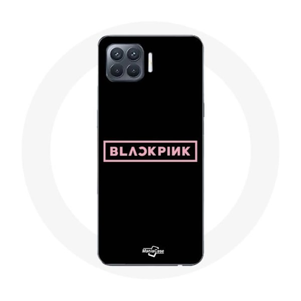 Coque för Oppo A93 Blackpink K-pop Grupp Logotyp Svart Bakgrund