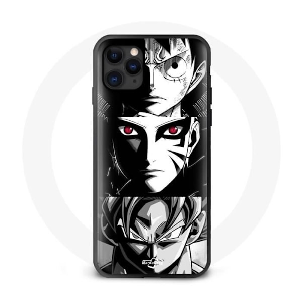 Coque - Maniacase - Iphone 11 - Svart - Anime - Dragon Ball Z, One Piece svart