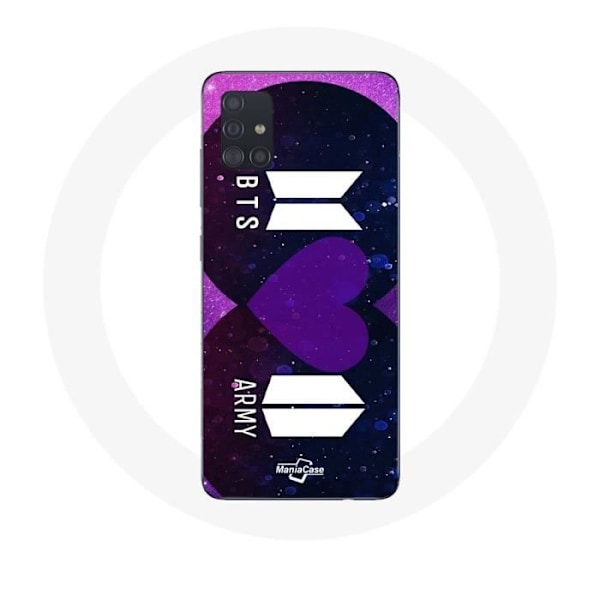 Coque för Samsung Galaxy A71 Bangtan Sonyeondan Logotyp BTS och Logotyp ARMY Jag Lila Dig