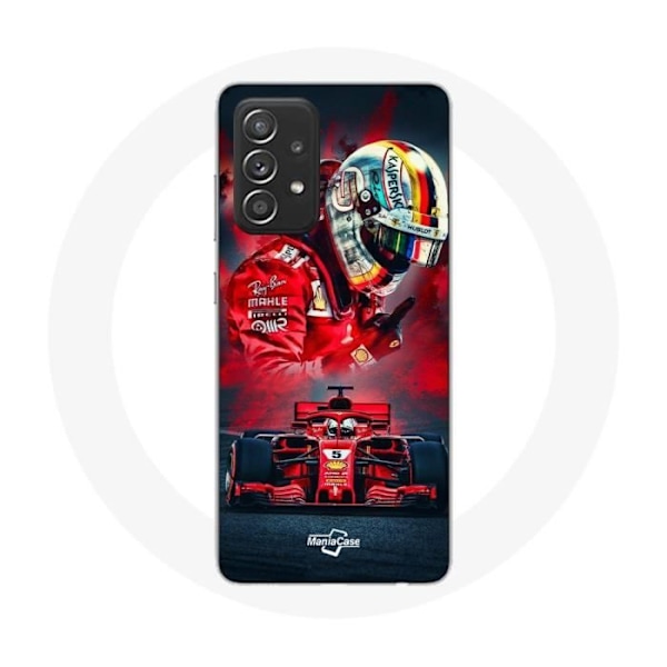 Coque för Samsung Galaxy A52 Formel 1 Sebastian Vettel F1-förare Röd