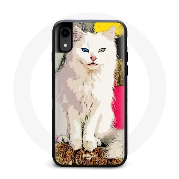 Skræddersyet Cover - Van Ting - Iphone X - Sort - Kat Mønster - Stødbeskyttelse