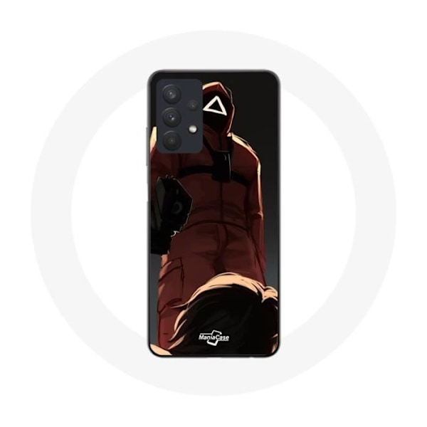 Coque för Samsung Galaxy A32 5G Squid Game Röd Soldat med Triangelmask