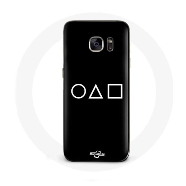 Coque - Samsung - Galaxy S7 - Hårdt beskyttelse - Squid Game mønster - Sort baggrund Svart
