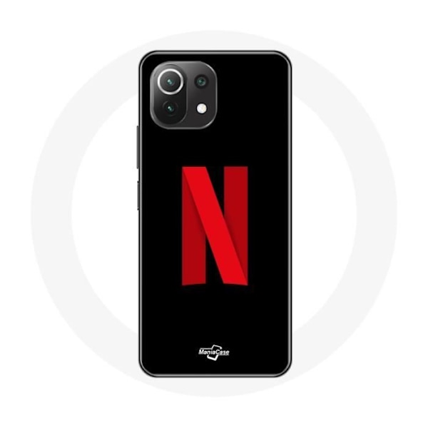 Coque för Xiaomi Mi 11 Lite Netflix-logotyp röd svart bakgrund