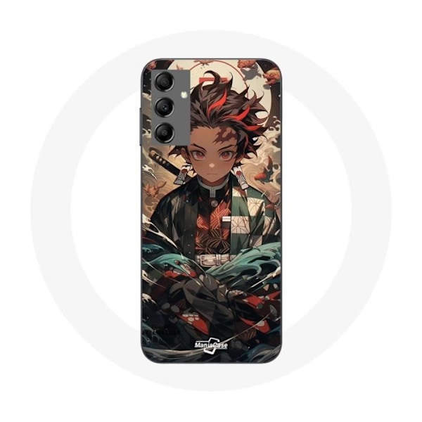 Coque - Maniacase - Samsung Galaxy A14 4G - Demon Slayer Tanjiro - Flexibel - Svart