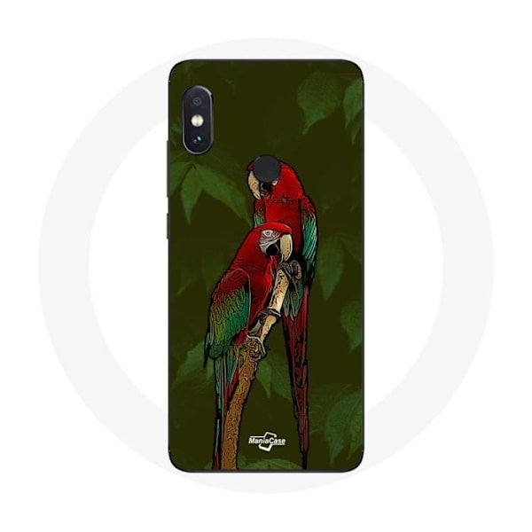 Skydd för Xiaomi Redmi Note 5 AI Dual Camera Pionus Papegoja Röd