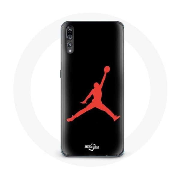 Coque - Huawei - P20 - Michael Jordan Logo - Rød - Blød Röd