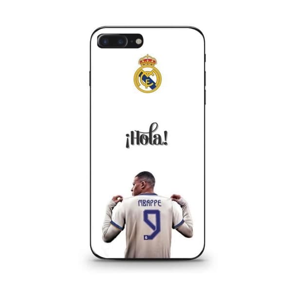 Coque Maniacase til iPhone 7 Plus Kylian Mbappe Real Madrid 9 Hola
