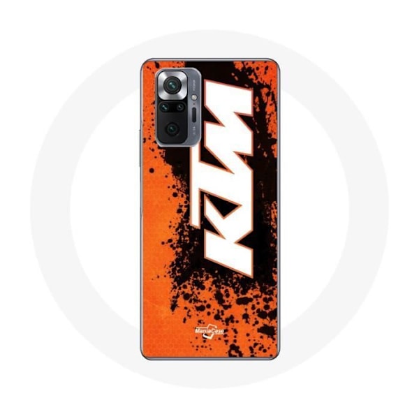 Coque för Xiaomi Redmi Note 10 Pro KTM-logotyp vit på orange bakgrund