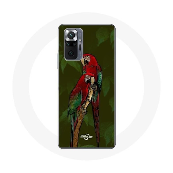Coque för Xiaomi Redmi Note 10 Pro Pionus Parakit Röd