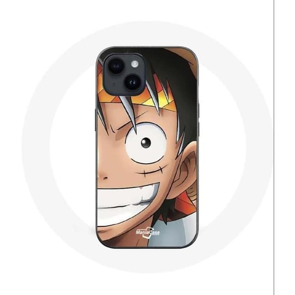 Cover - Maniacase - Iphone 14 Plus - One piece Manga Luffy - Blød - Sort