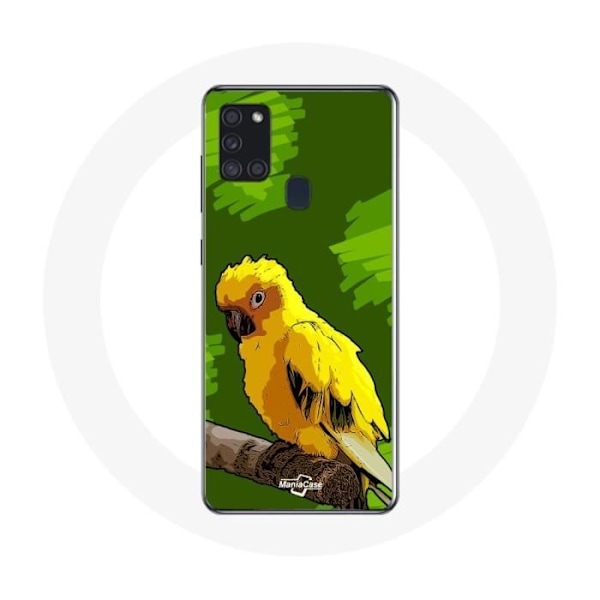 Coque - Samsung - Galaxy A21S - Souple - Jaune - Parakiter Gul, Blå