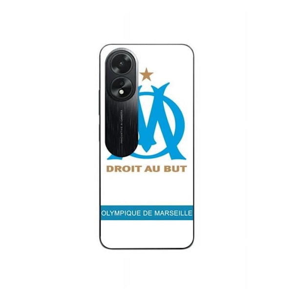 Skydd till Oppo A58 med Olympique de Marseille-logotyp i vitt - Maniacase