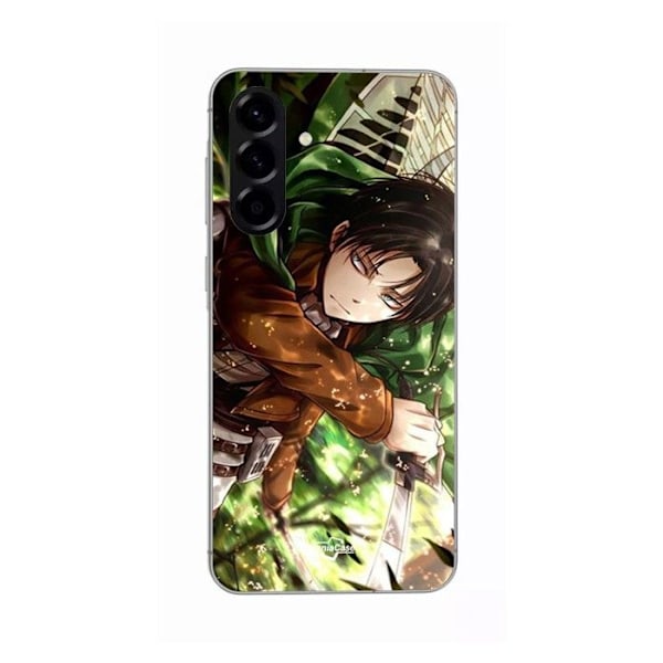Coque - Maniacase - Samsung Galaxy A56 - Silikon - Mjuk - Attack on Titan Svart