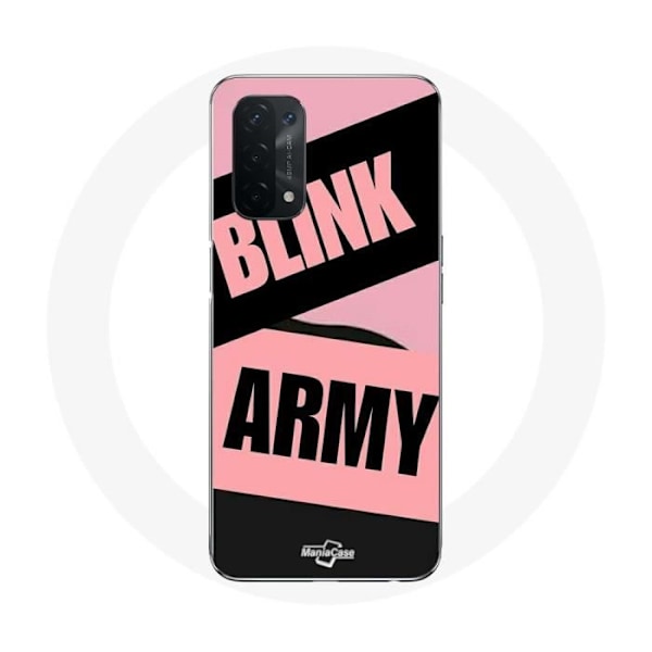 Coque för Oppo A74 5G BTS ARMY och Blackpink Blink Rose Noir