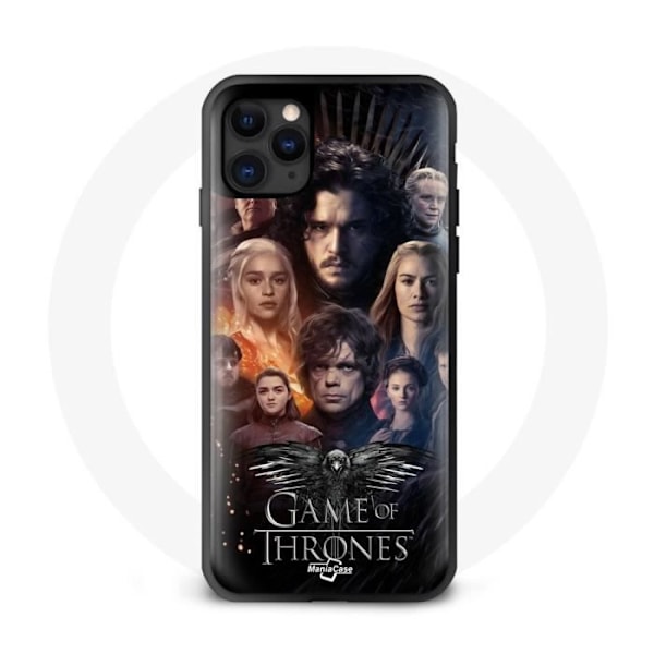 "Coque för iPhone 11 Pro Max Game of Thrones Säsong 8 Tronen av järn Affischen av besättningen Logotyp A"