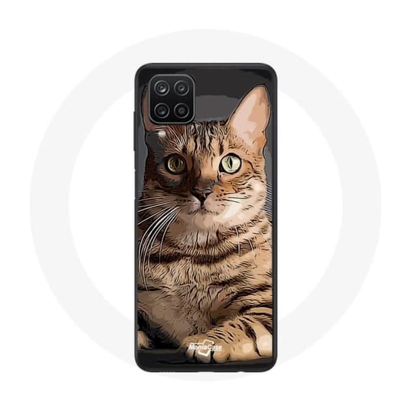 Coque - Samsung - Galaxy A12 - Blød - Sort - Bengal Katterace