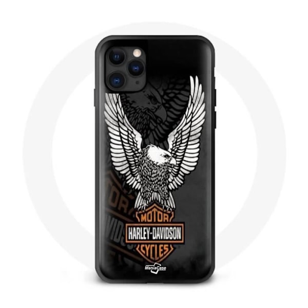 Coque maniacase för Iphone 12 Pro Max med Harley Davidson-logotyp Svart
