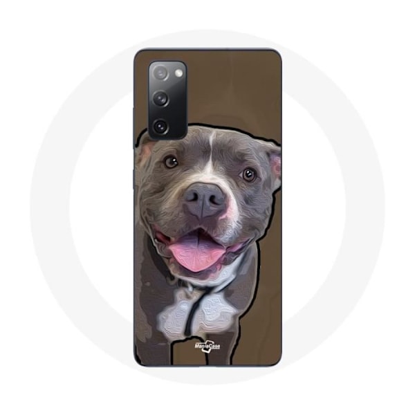 Coque för Samsung Galaxy S20 FE Vit grå Pitbull hund