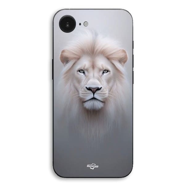 Fodral för iPhone 17e Vit Lejon Maniacase Svart