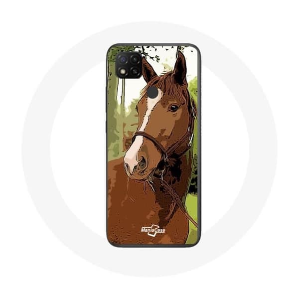 Coque - Xiaomi - Redmi 9C - Blød - Brun - Heste race kastanj
