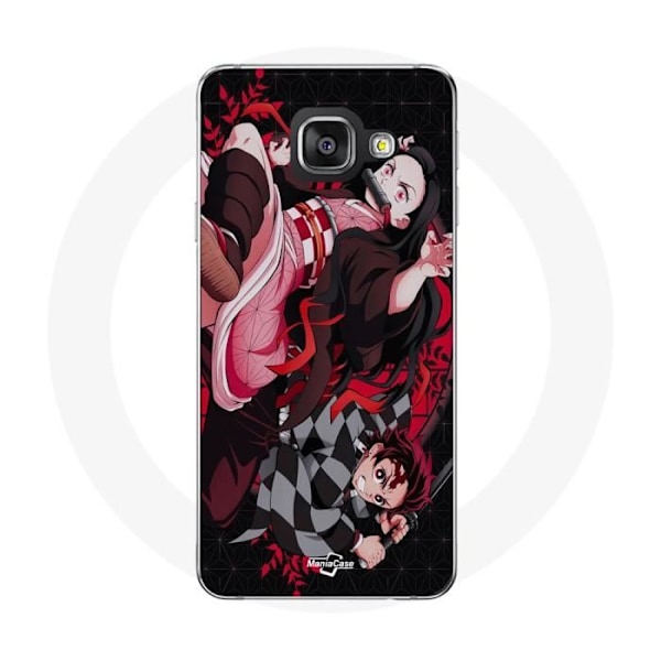 Coque Maniacase för Samsung Galaxy A3 2017 demon slayer tanjiro nezuko attack kamp