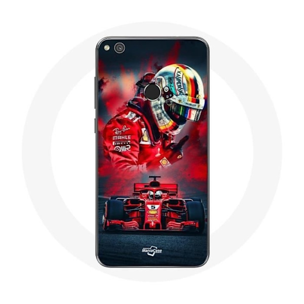 Skydd för Huawei P8 Lite 2017 Formule 1 Sebastian Vettel F1-förare Röd