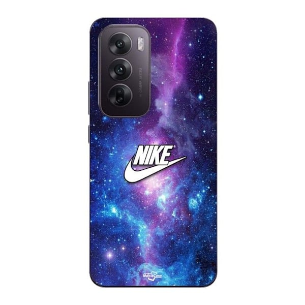 Coque - Nike - Oppo Reno 12 5G - Vit logotyp - Färgglad rymd - Mjuk Vit, färgglad