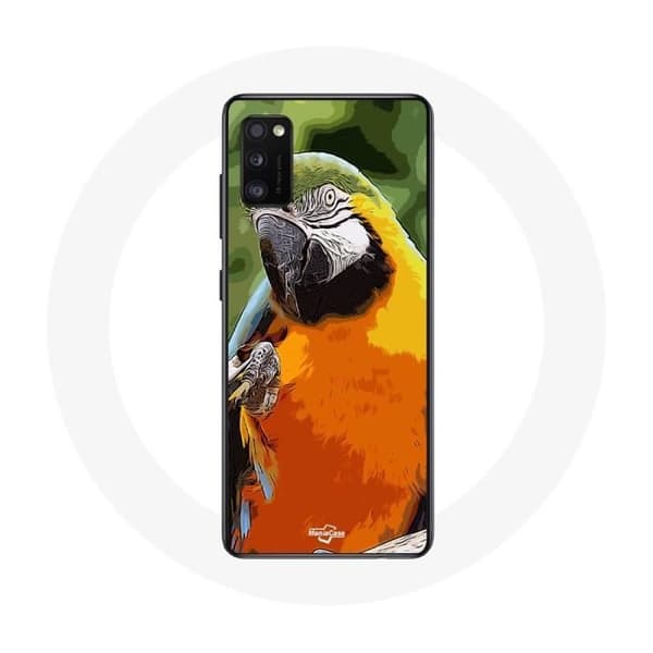 Coque Samsung Galaxy A41 Aras Perroquet Orange grön