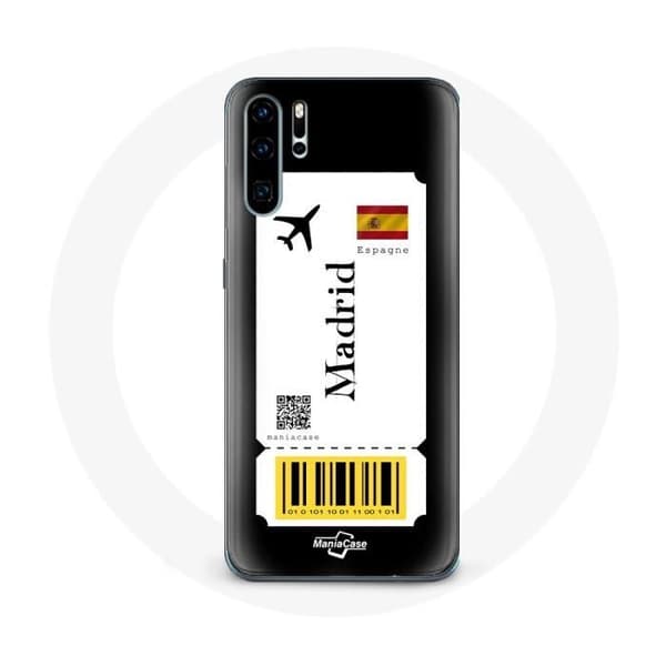 Coque för Huawei P30 Pro Flygbiljett Madrid Spanien