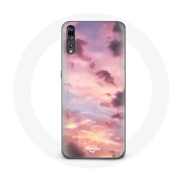 Huawei P20:n kuori auringonlasku taustalla