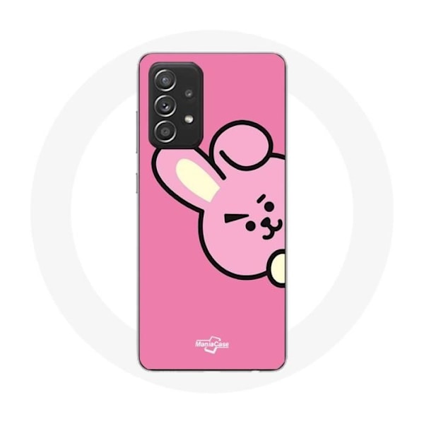 Coque för Samsung Galaxy A52 BTS Bangtan Boys BT21 Cooky Rosa Bakgrund