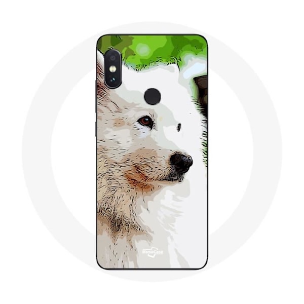 Coque för Xiaomi Redmi Note 5 AI Dual Camera Samojedhund Vit