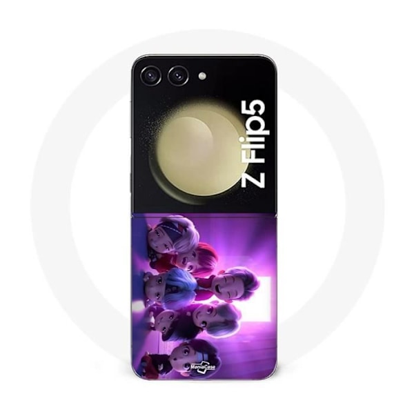 Coque - Maniacase - Galaxy Z Flip5 - Noir - Souple - Kpop BTS Svart