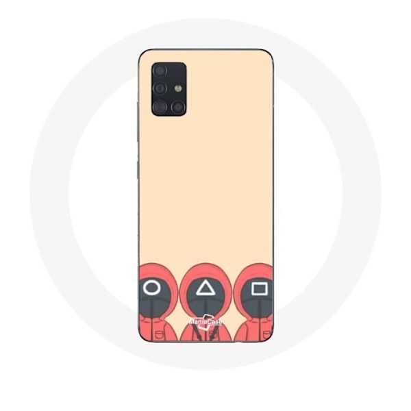 Coque för Samsung Galaxy A71 Squid Game Masker Triangel, Fyrkant och Cirkel Fan Art