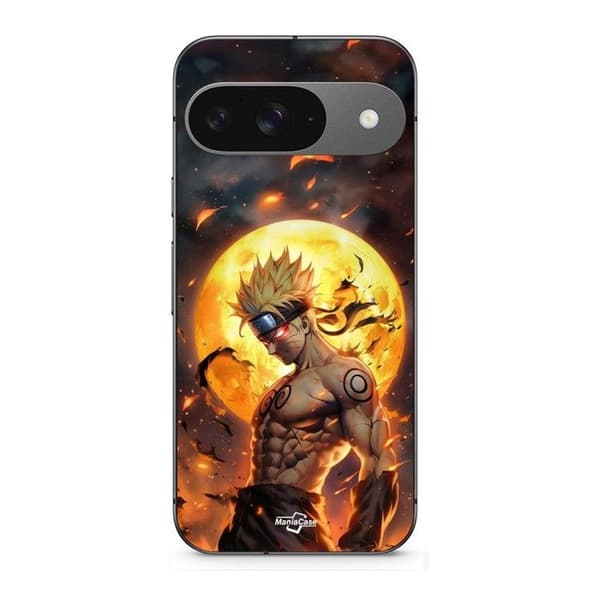 Google Pixel 9:n 3D tumman Naruto kuu -kuori svart