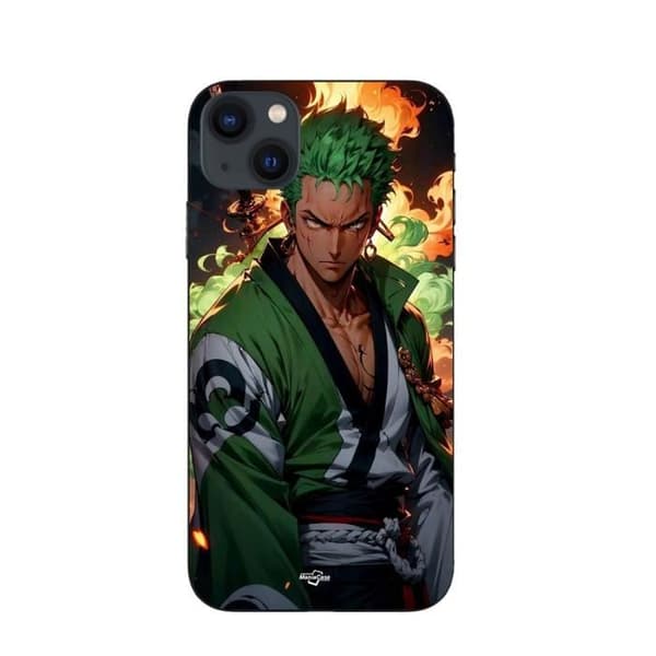 Coque Maniacase til iPhone 14 Plus One piece Zoro manga anime 3D kunst