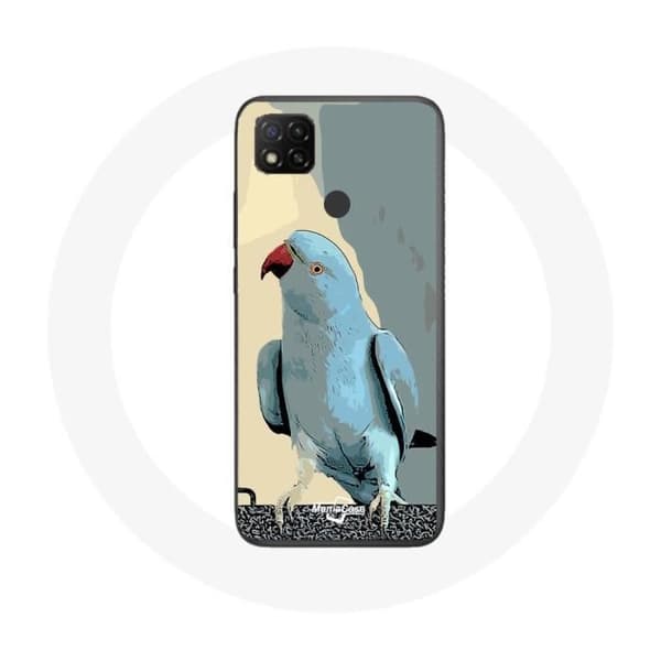 Coque - Xiaomi - Redmi 9C - Pehmeä - Linnut - Sininen Blå