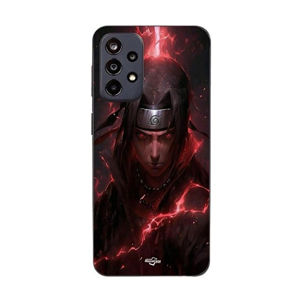 Coque Maniacase för Samsung Galaxy A52s 5g Itachi Uchiwa anime 3D fanart svart