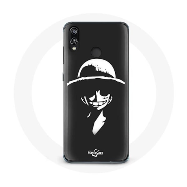 Coque - Huawei - P20 Lite - Souple - Noir - One Piece Manga Luffy Art