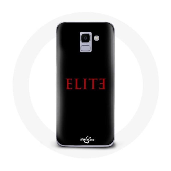 Coque för Samsung Galaxy A8 2018 Elite Säsong 5 Logotyp Röd Svart Bakgrund