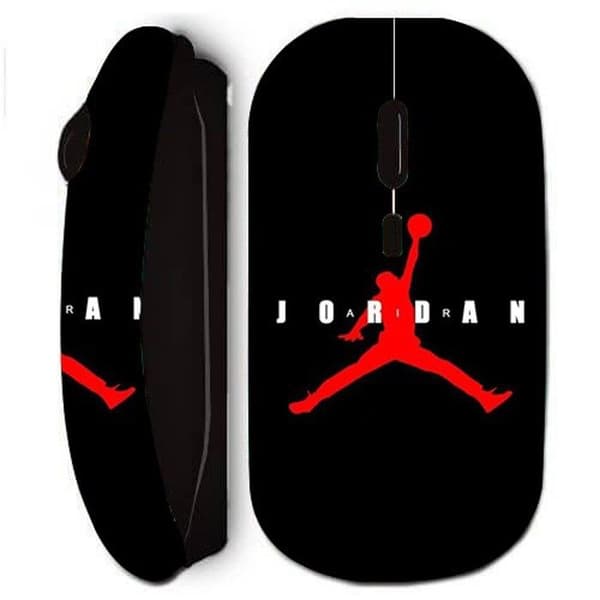 Trådløs mus - Michael Jordan - Sort - Rød logo - Optisk - USB-nøgle inkluderet
