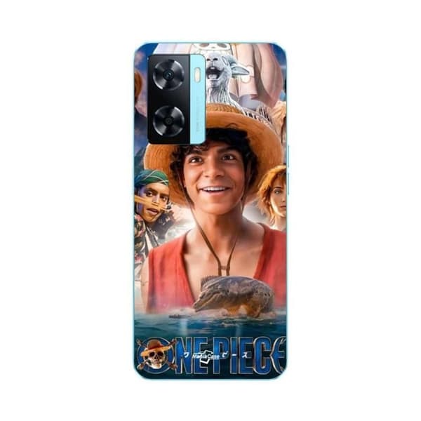Coque - MANIACASE - Oppo A57s 4G - Luffy One Piece - Blød - Blå