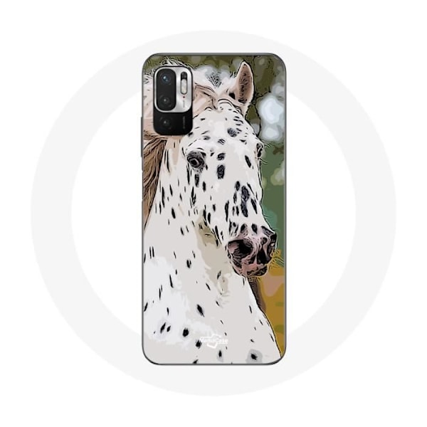 Coque - Appaloosa - Xiaomi Redmi Note 10 5G - Flexibel - Skydd - Vit häst